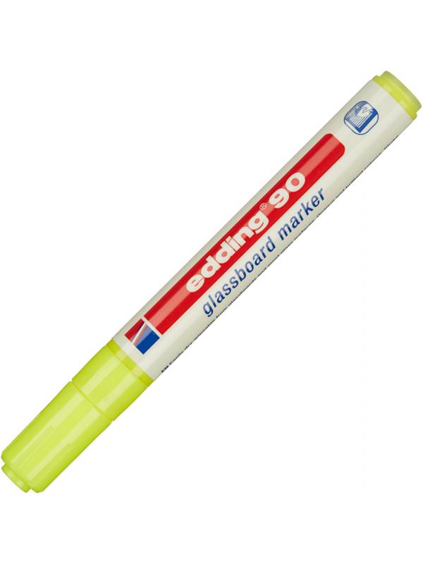 Маркер для стеклянных досок EDDING E-90/005 жёлтый 2-3 мм круг. наконечник