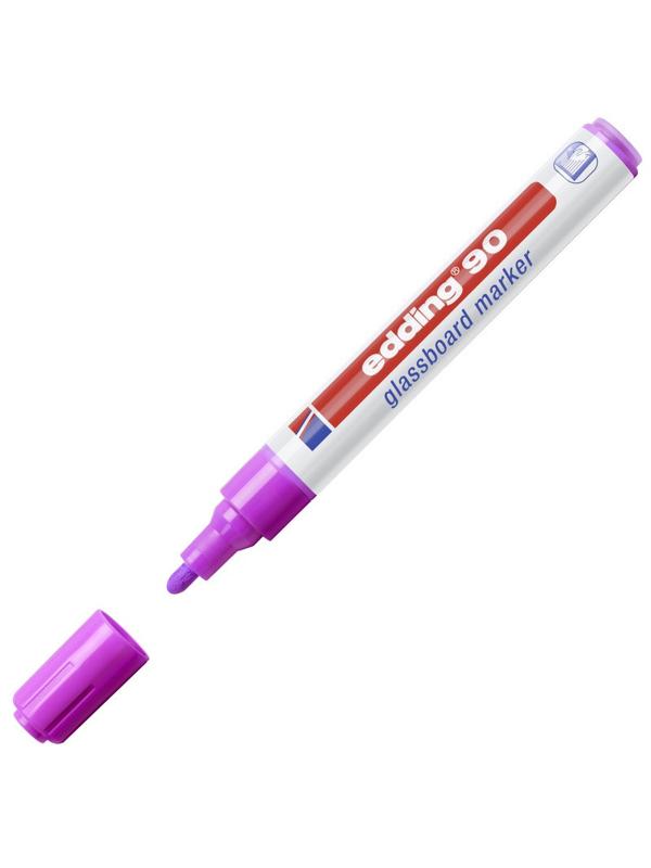 Маркер для стеклянных досок EDDING E-90/008 фиол. 2-3 мм круг. наконечник