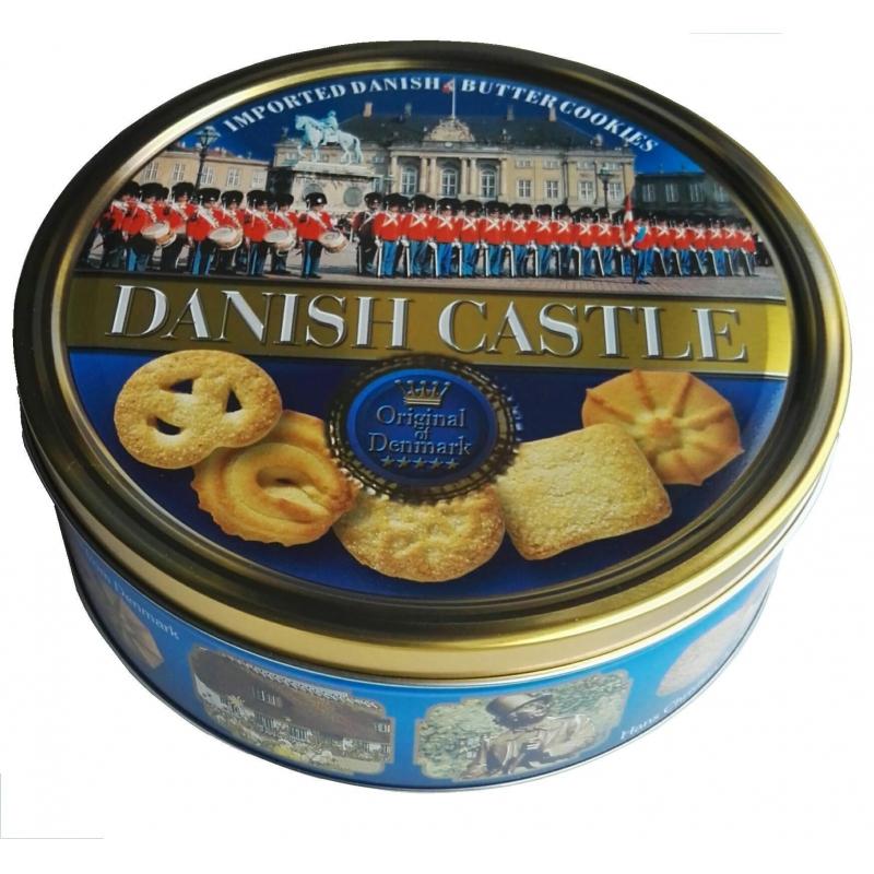 Печенье сдобное Bisquini Замки Дании ж/б, 454г