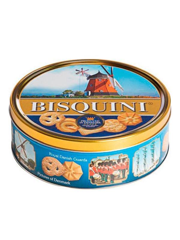 Печенье сдобное Bisquini Замки Дании ж/б, 454г