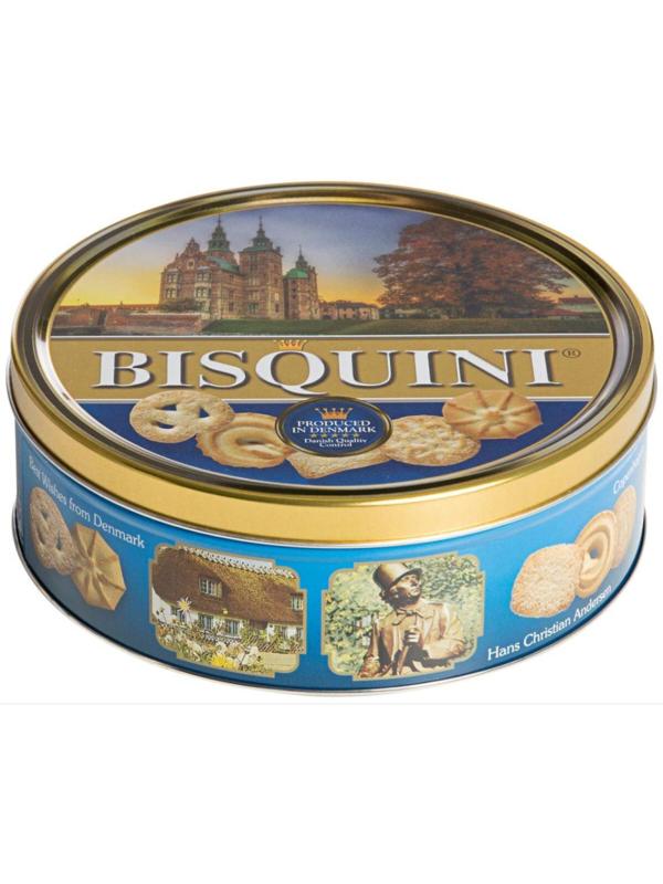 Печенье сдобное Bisquini Замки Дании ж/б, 454г