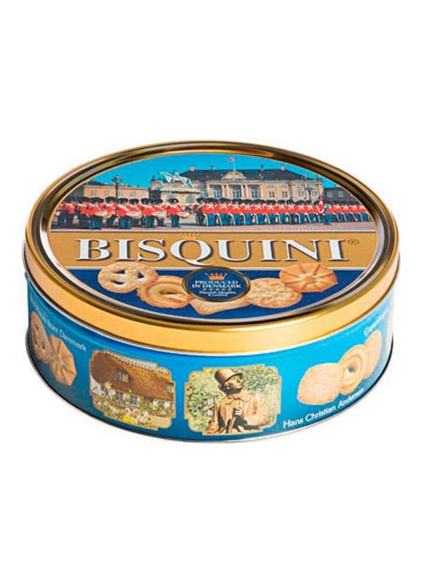 Печенье сдобное Bisquini Замки Дании ж/б, 454г