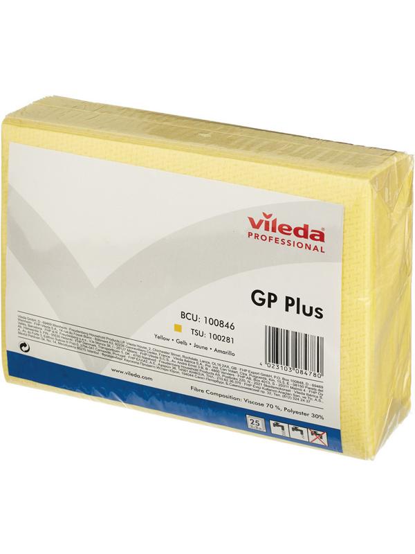 Салфетки хозяйственные Vileda ДжиПи Плюс желтые 25шт/уп 100846