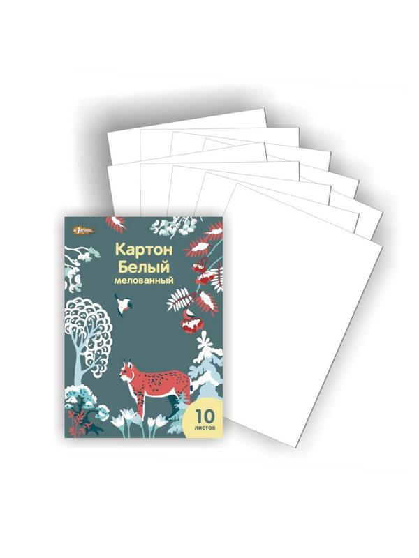 Картон белый №1School, 10л ,А4, Живая природа, мелов