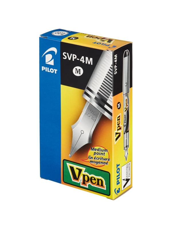 Ручка перьевая PILOT одноразовая SVP-4M V-Pen, черные чернила, 0,4мм