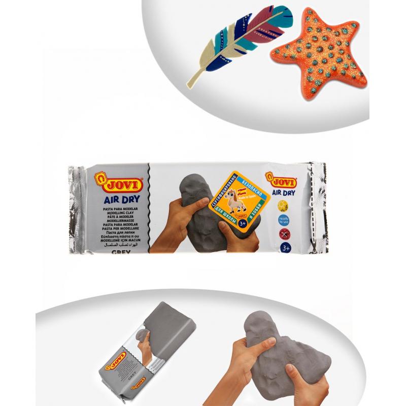 Паста для моделирования отвердевающая 500гр., JOVI, серая, 85G