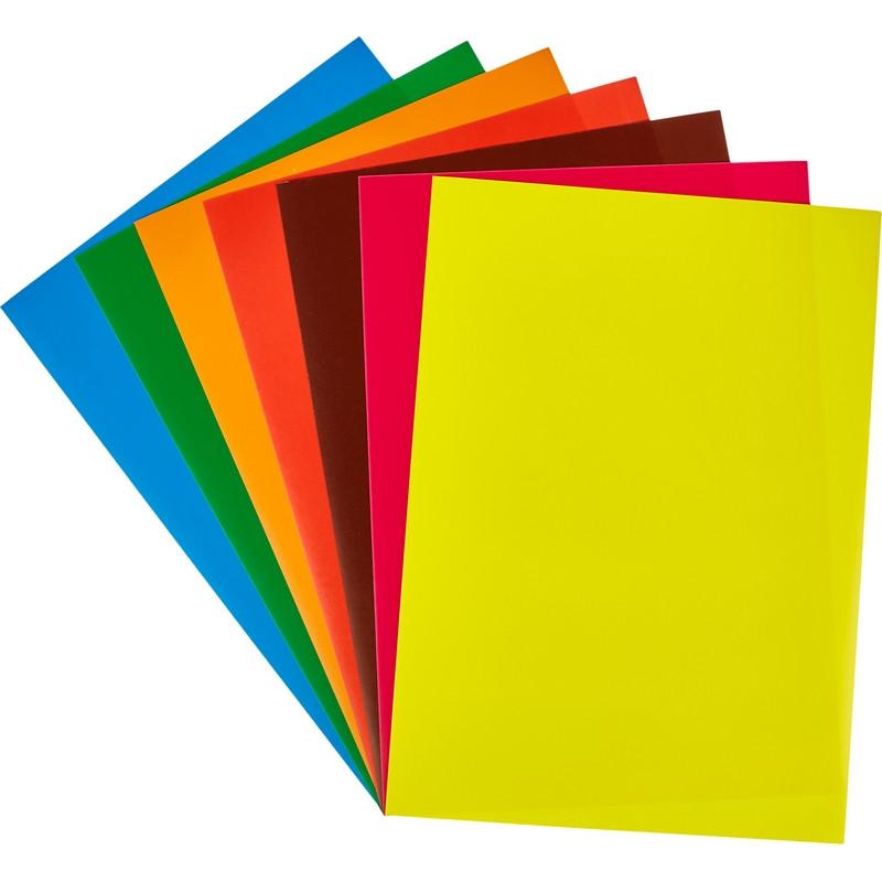 Бумага цветная №1School, 8л, 8цв, А4, Живая природа, мелованная