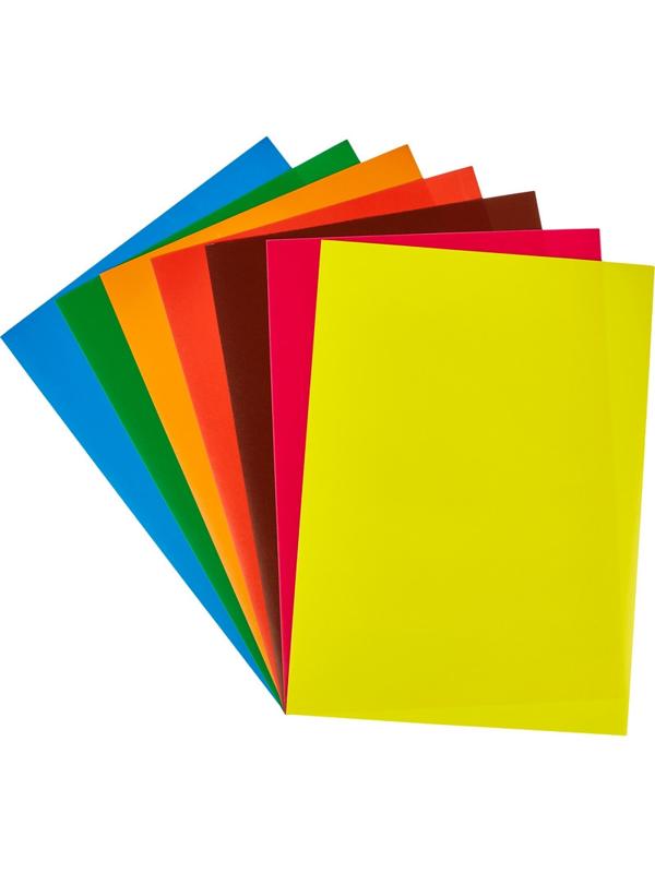 Бумага цветная №1School, 8л, 8цв, А4, Живая природа, мелованная