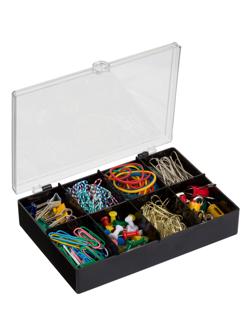 Набор канцелярский Attache Selection 8 отд.(зажимы,скрепки,банк.рез,кноп)