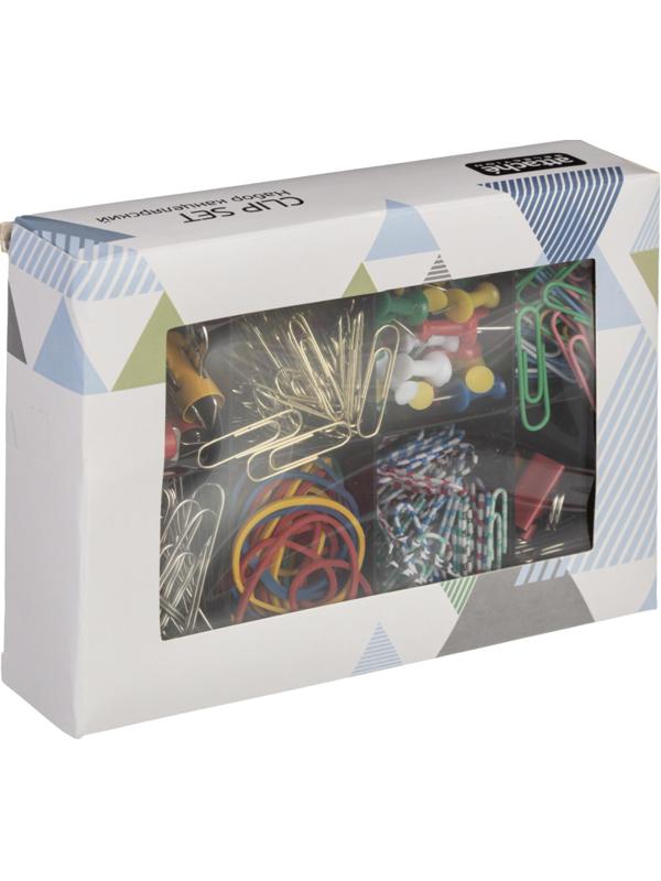 Набор канцелярский Attache Selection 8 отд.(зажимы,скрепки,банк.рез,кноп)