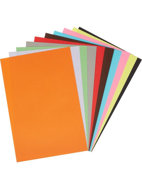 Бумага цветная тонированная в массе,10л,10цв,А4,11-410-252Д
