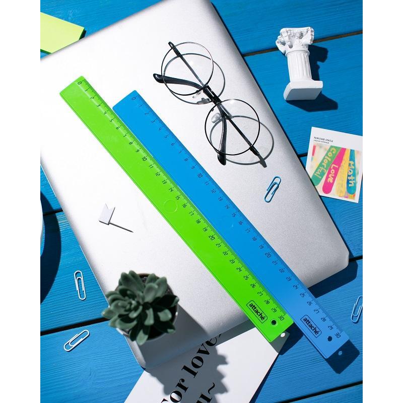 Линейка 30см Attache 2 шт/уп цвет в ассортименте