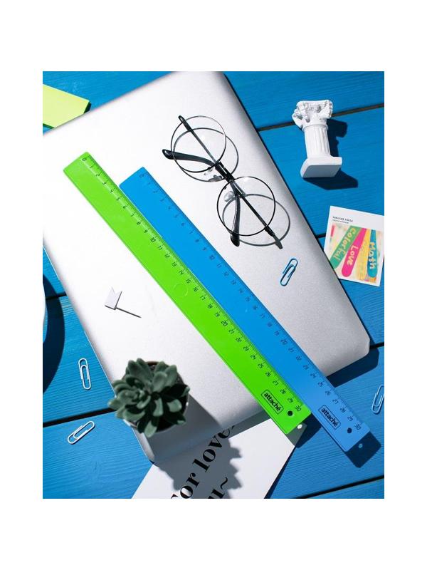Линейка 30см Attache 2 шт/уп цвет в ассортименте