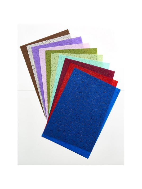 Бумага для творчества ПОДЕЛОЧНАЯ ВУАЛЬ ТИСНЕННАЯ,А4,10Л.,10ЦВ.,11-410-283