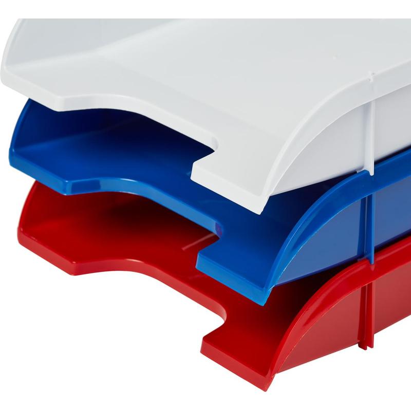 Лоток горизонтальный Attache Триколор 3шт/уп белый, син