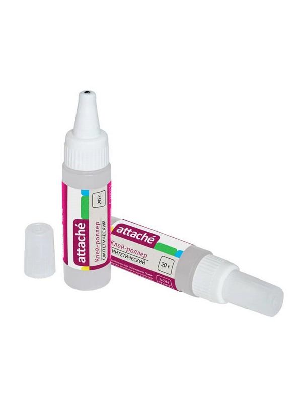 Клей канцелярский Attache 20 мл, синтетический, металлический роллер