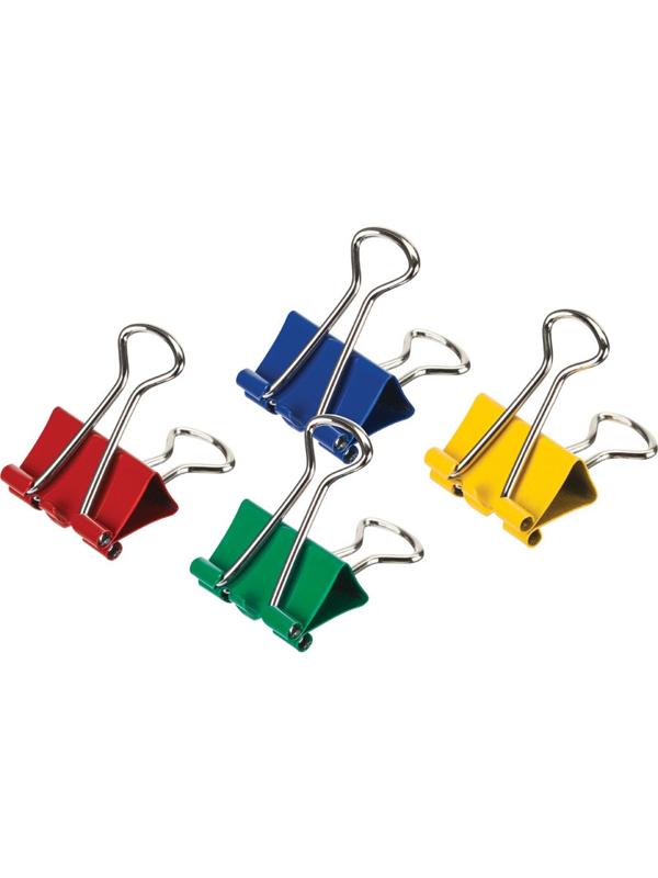 Зажимы для бумаг Attache, 51 мм, 12 шт., цветные, в карт.коробке