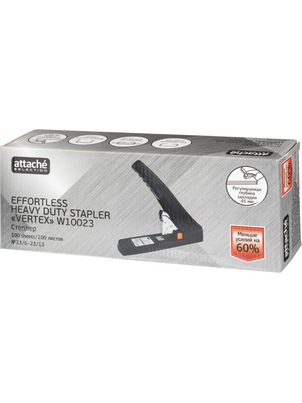 Степлер мощный Attache Selechion (№23/6- 23/13) до 100лис,энергосбер,сер