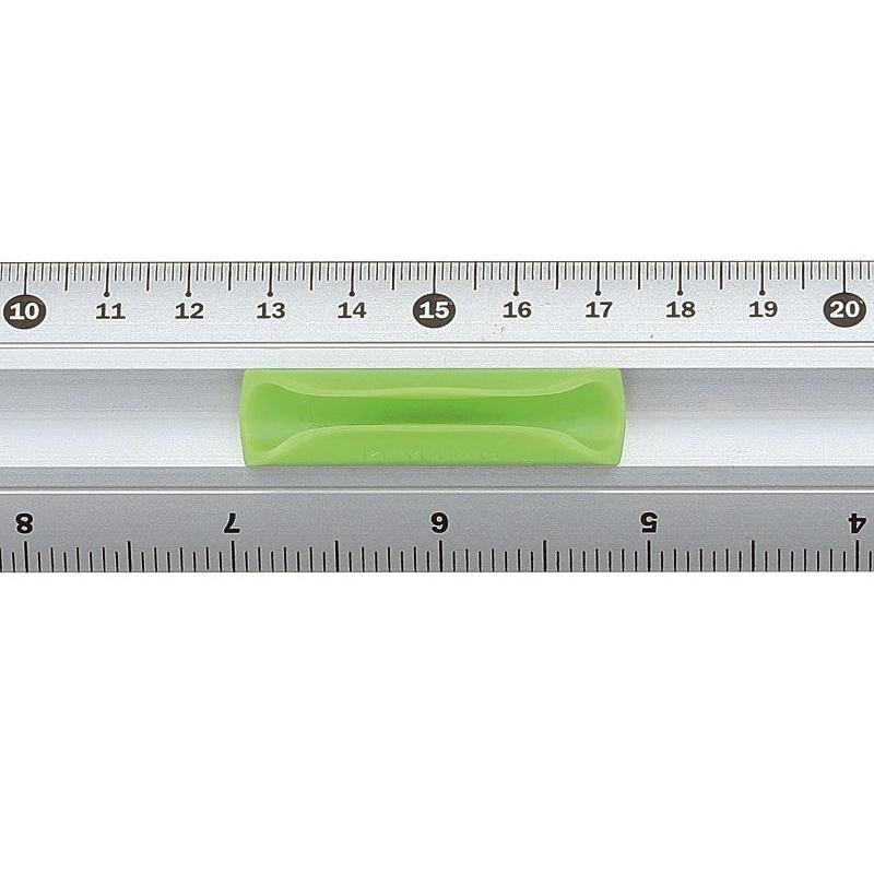 Линейка 30см Attache Selection aluminium с держателем зеленый