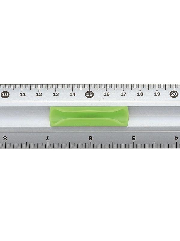 Линейка 30см Attache Selection aluminium с держателем зеленый