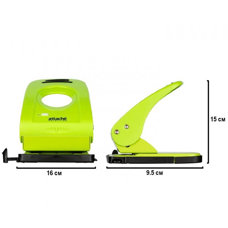 Дырокол Attache Selechion до 30 листов, цвет салатовый