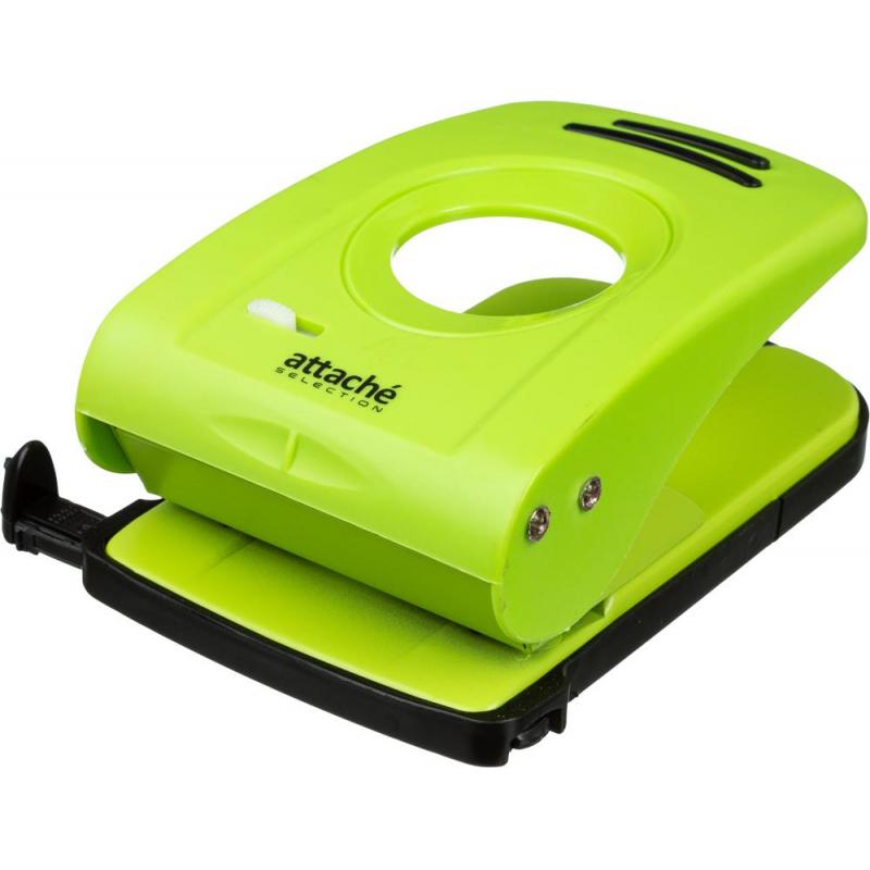 Дырокол Attache Selechion до 30 листов, цвет салатовый