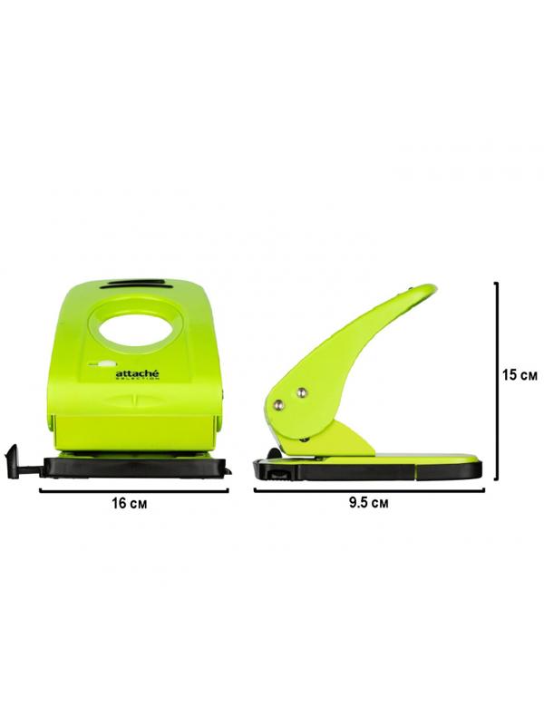 Дырокол Attache Selechion до 30 листов, цвет салатовый