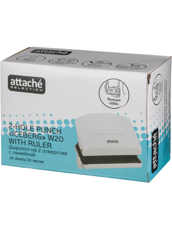 Дырокол Attache Selechion до 20 листов, цвет белый