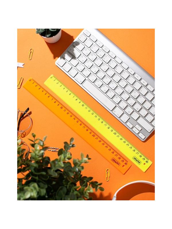 Линейка 30см Attache Economy 2 шт/уп цвет в ассортименте