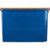 Ящик п/э 600х400х 400 сплошной синий, с крышкой оранжевой (605-1)