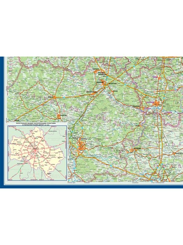 Настенная карта Московская область 1:270тыс.,1,57х1,07м.