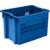 Контейнер ПЭ,600х400х400мм,перф/перф,арт. 606_синий