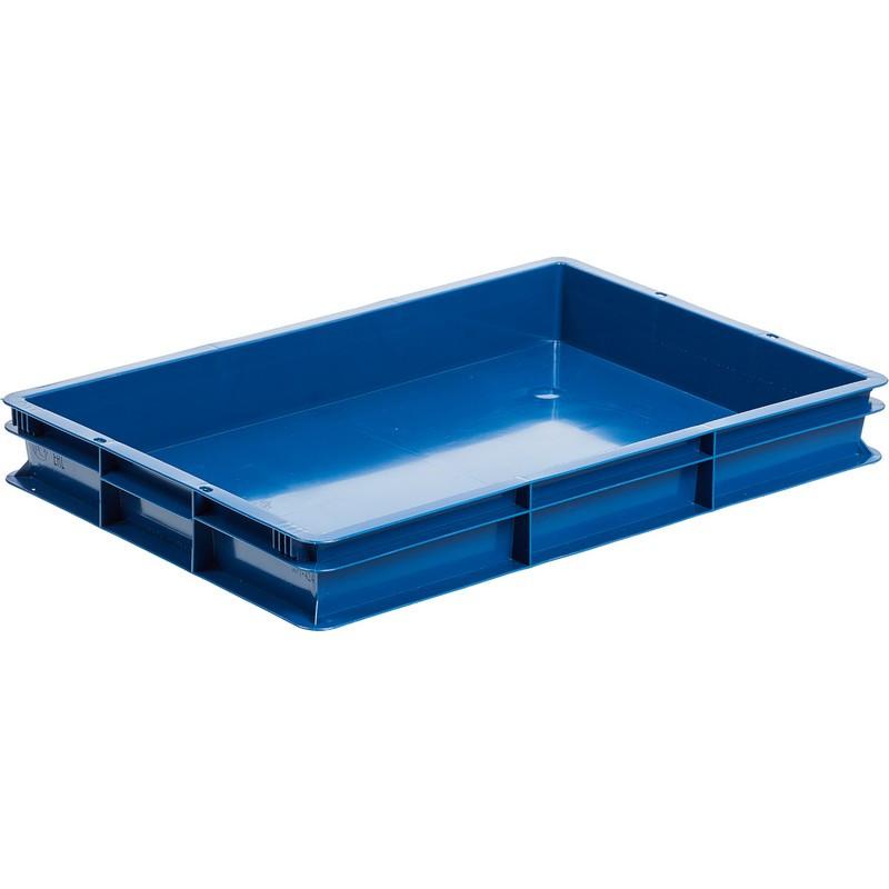 Контейнер ПЭ,600x400x75мм,сплош/сплош,арт. 424_синий