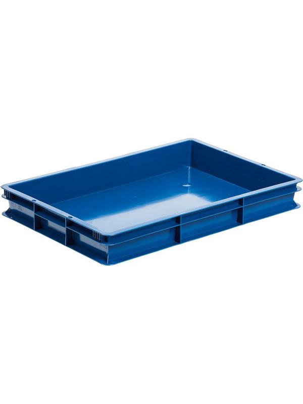 Контейнер ПЭ,600x400x75мм,сплош/сплош,арт. 424_синий