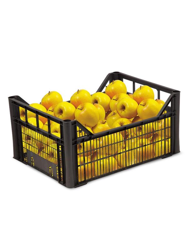 Ящик ПП,400х300х185мм,перф/перф,арт. 103_ черный