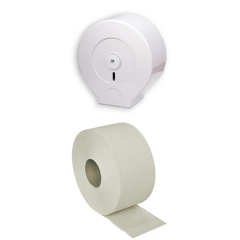 Бумага туалетная д/дисп 1сл сер втор 200ф 12рул/уп 0024А