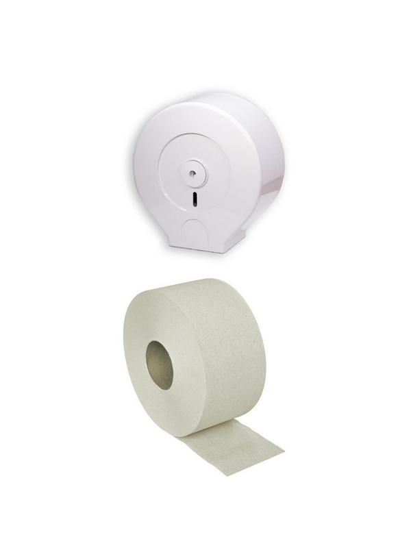 Бумага туалетная д/дисп 1сл сер втор 200ф 12рул/уп 0024А