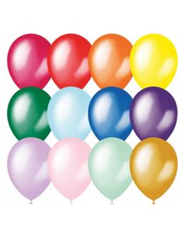 Шары надувные Металлик+перлнаб. 10шт/уп Х-65(M12 /30см)(100303)(763250).