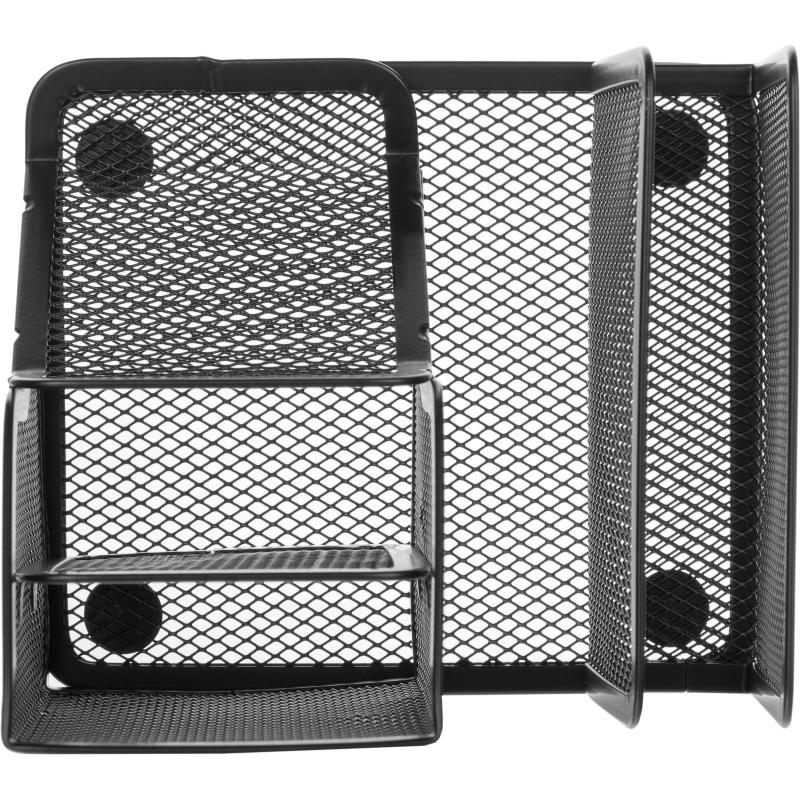 Подставка Attache 4х секц. для ручек,писем,мет.сетка,145х130х128мм чёрная