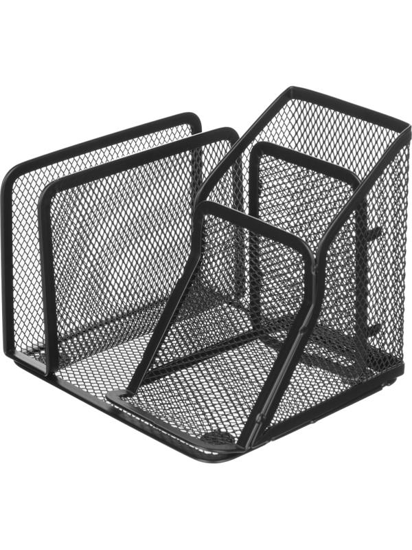 Подставка Attache 4х секц. для ручек,писем,мет.сетка,145х130х128мм чёрная