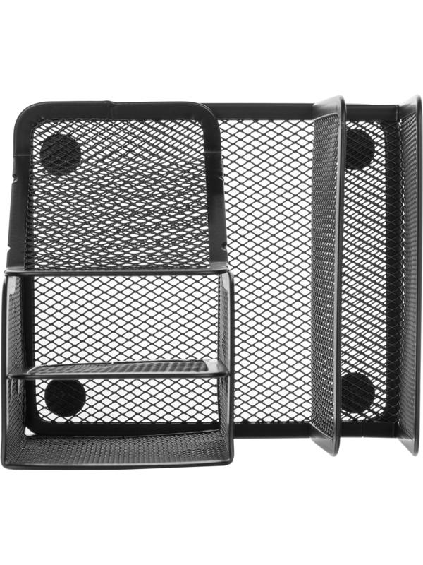 Подставка Attache 4х секц. для ручек,писем,мет.сетка,145х130х128мм чёрная