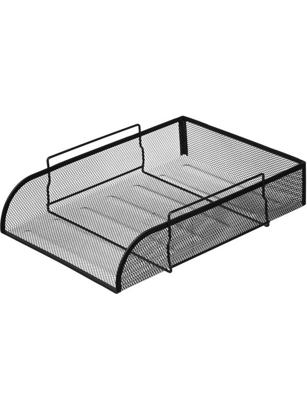 Лоток для бумаг Attache горизонт., металл. сетка, выс.83мм, чёрный