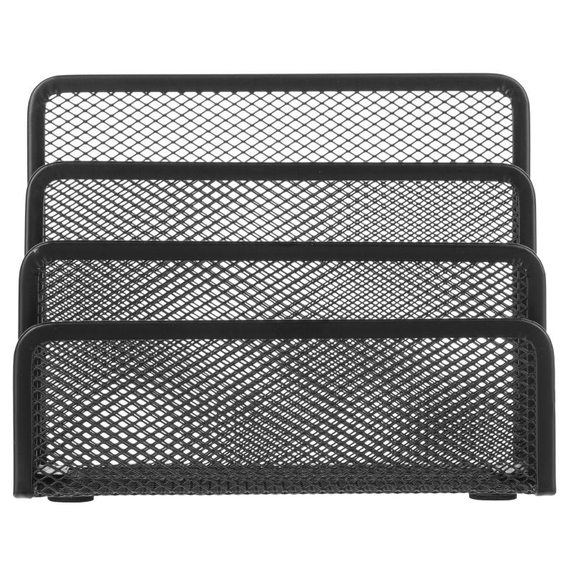 Подставка Attache 3х секц. для бумаг и писем, мет. сетка, выс.135мм чёрная