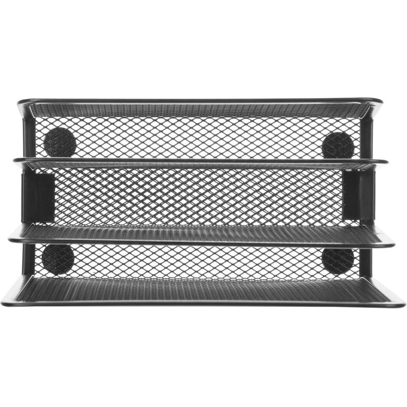 Подставка Attache 3х секц. для бумаг и писем, мет. сетка, выс.135мм чёрная
