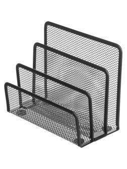 Подставка Attache 3х секц. для бумаг и писем, мет. сетка, выс.135мм чёрная