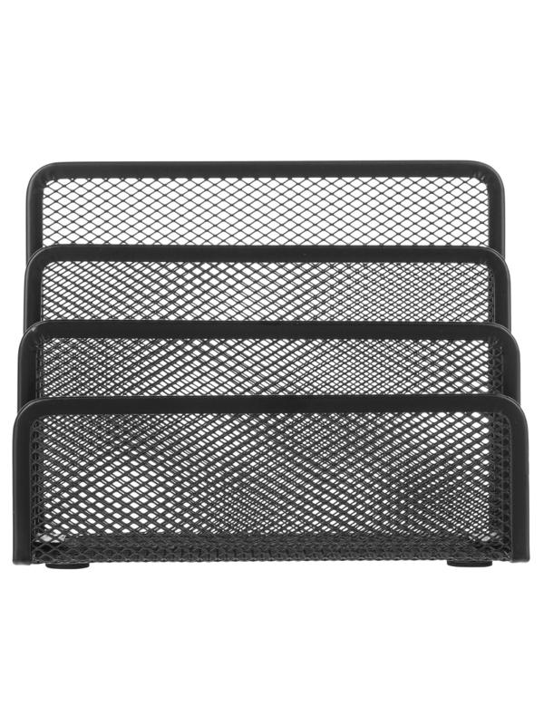 Подставка Attache 3х секц. для бумаг и писем, мет. сетка, выс.135мм чёрная