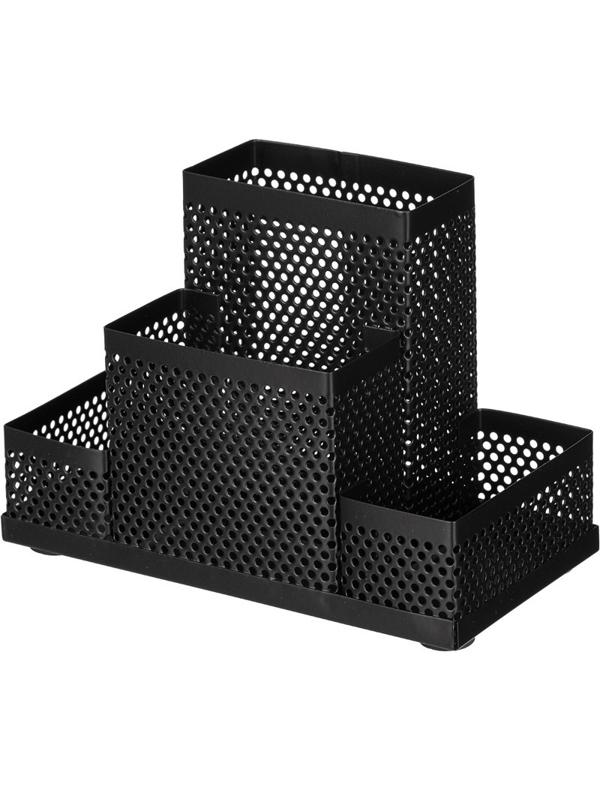 Подставка Attache 4х секц. для канц.прин. башня ,мет.сет,160х110х80мм чёрн