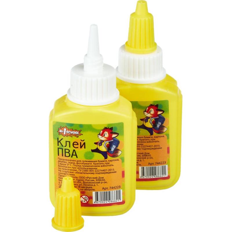 Клей ПВА школьный N1 School Лисята 45 г