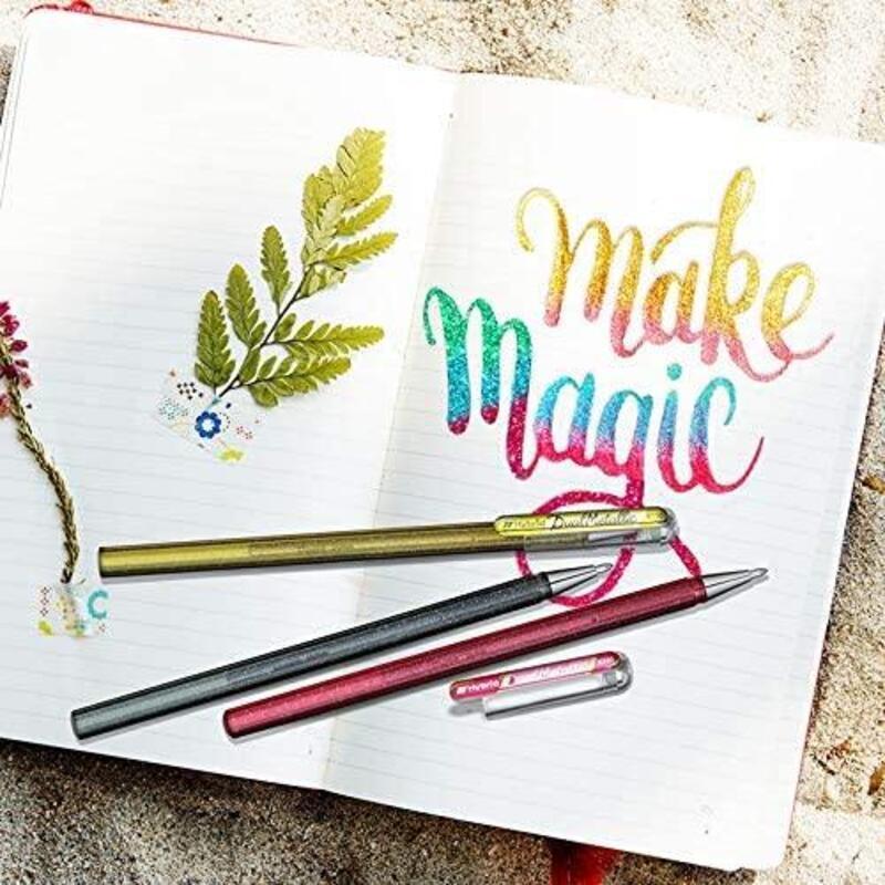 Ручка гелевая Pentel Hibrid Dual Metallic 1мм хамелеон серебро K110-DZX