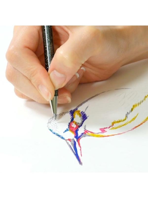 Ручка гелевая Pentel Hibrid Dual Metallic 1мм хамелеон серебро K110-DZX